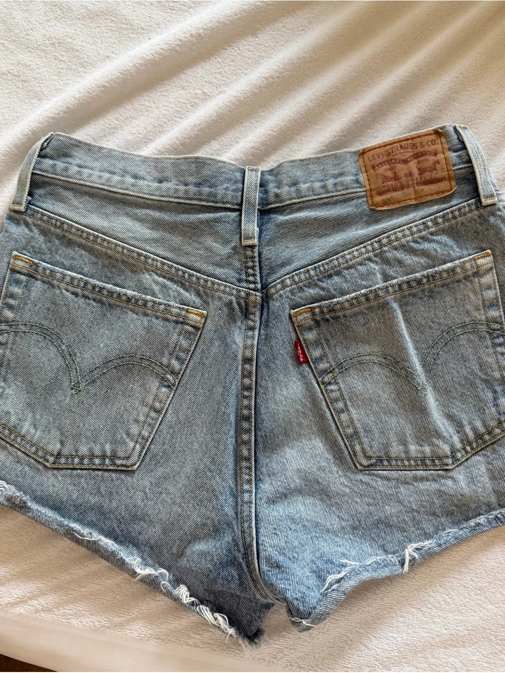 Levi's Light Blue Denim Cutoff Shorts